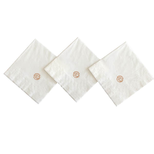 Factory price 2Ply White Square Tissue Napkin Disposable Cocktai Napkins Restaurant Event bar 