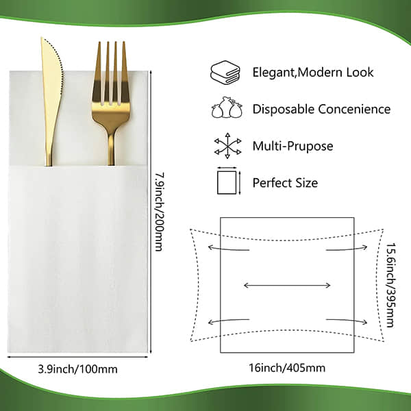 Airlaid Paper Linen Like Disposable Restaurant Napkins Custom Napkins With logo