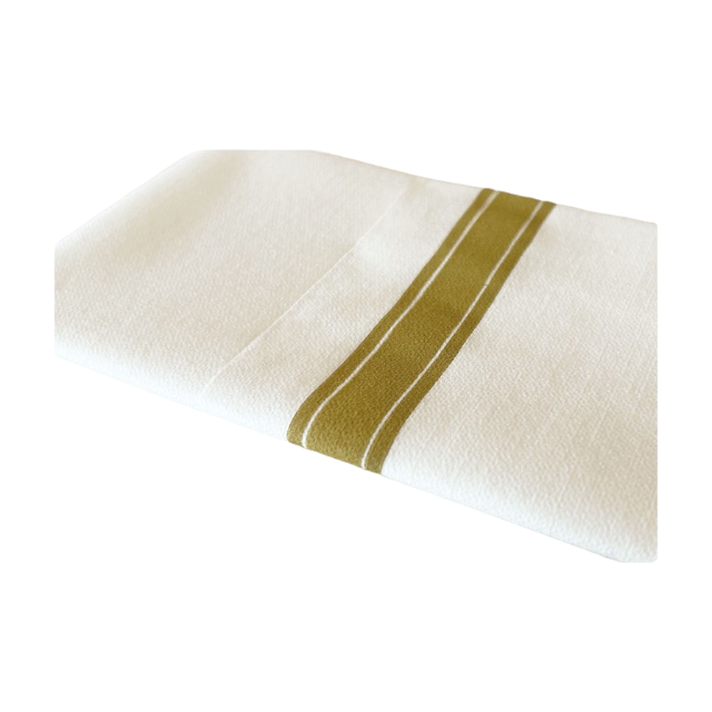 Linen Feel Table Napkins Disposable Cutlery Pocket Napkins Printed Golden Stripes