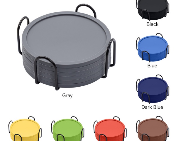 Custom Printed Logo 10cm Round Silicone Coaster Coffee tea drink Coaster Soft Water Coaster