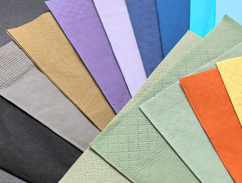 Color Tissue Napkin Disposable 2Ply Party Wedding Paper Napkins Free Design Custom Logo