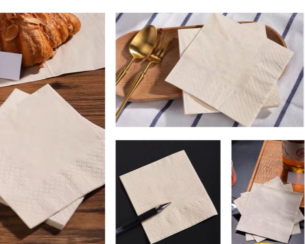 High Quality Natural Bamboo Pulp Napkins 2Ply Restaurant Tissue Napkin Disposable Cocktai Napkins