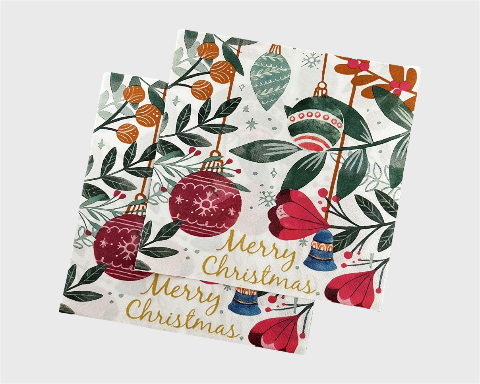 Wholesale Disposable Colored Printed Napkins Customized Logo Wedding Party Napkins 