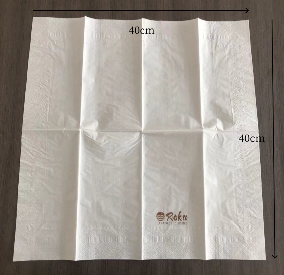 High Quality Dinner Tissue Paper 3Ply 40*40cm Disposable Restaurant Napkins 