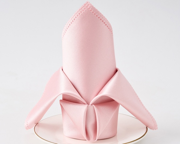 Pink Polyester Cloth Napkins Personalized Wedding Napkins Dinner Soft Table Napkins