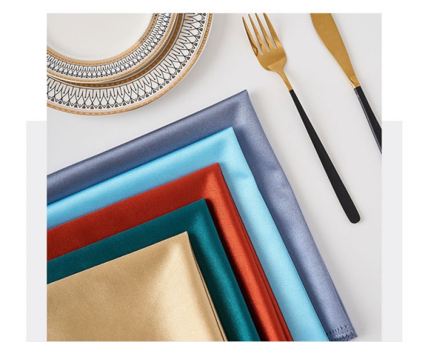 Pink Polyester Cloth Napkins Personalized Wedding Napkins Dinner Soft Table Napkins