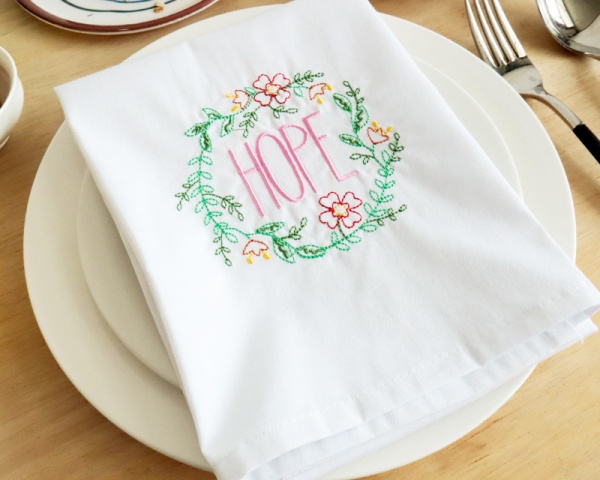 Custom Embroidered Cotton napkins Cloth Wedding Napkins Persoalized Wiping  Wine glass Cloth