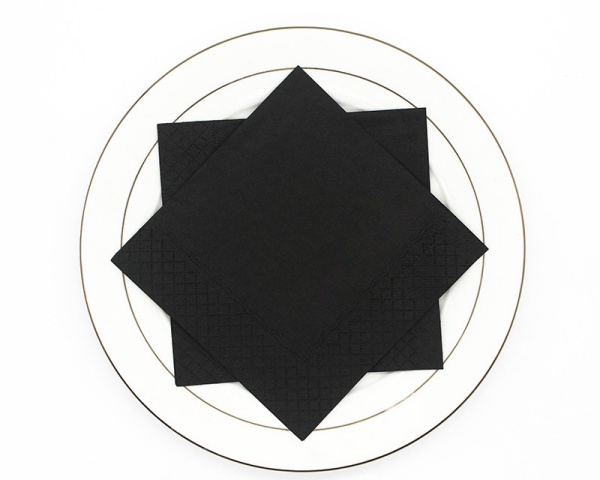  Black Cocktail Napkins 2Ply Tissue Napkin Paper Square Disposable Beverage Napkins 