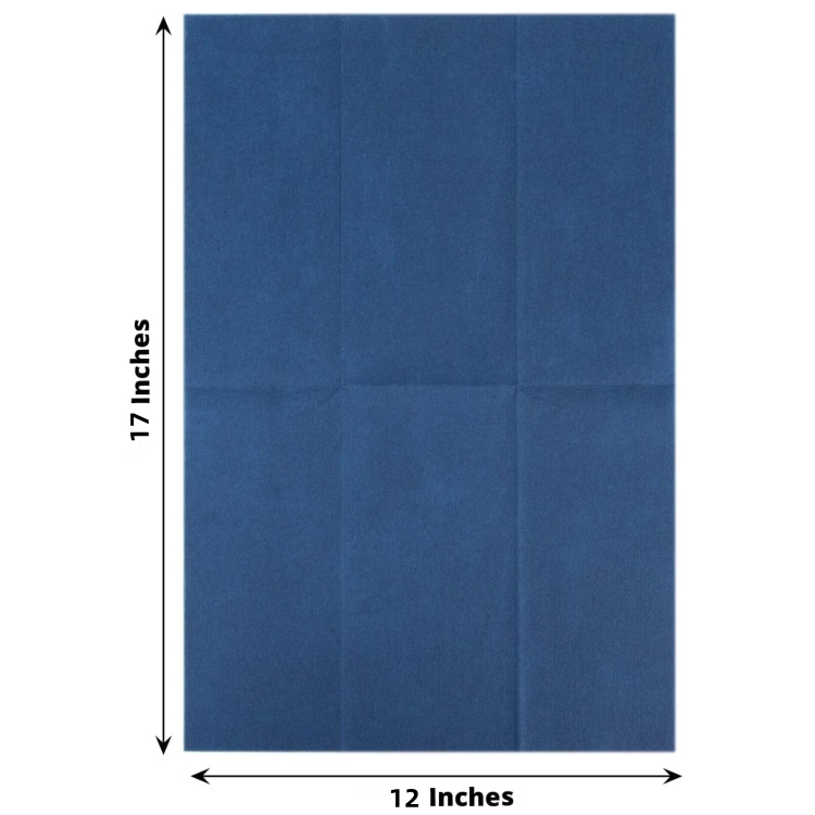 Naval Blue Linen Feel Bathroom Hand Towels Disposable Airlaid Table Napkins Wholesale Nanpkins